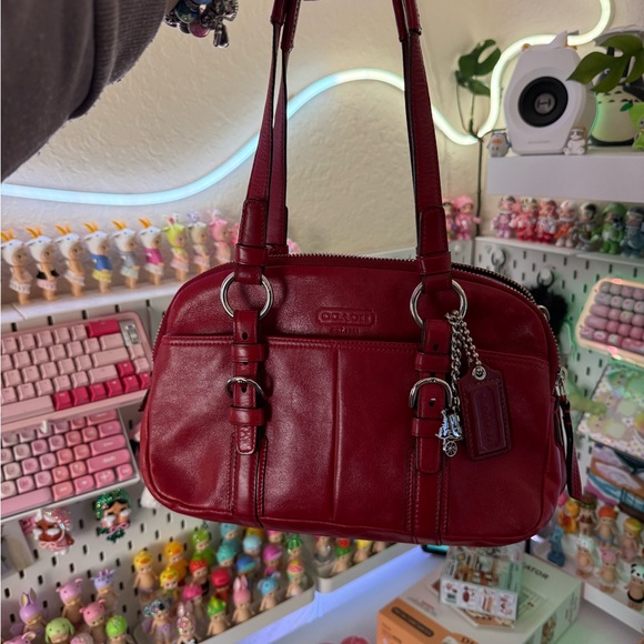 Coach Red Bonnie Satchel Double Zip - Picture 10 of 11